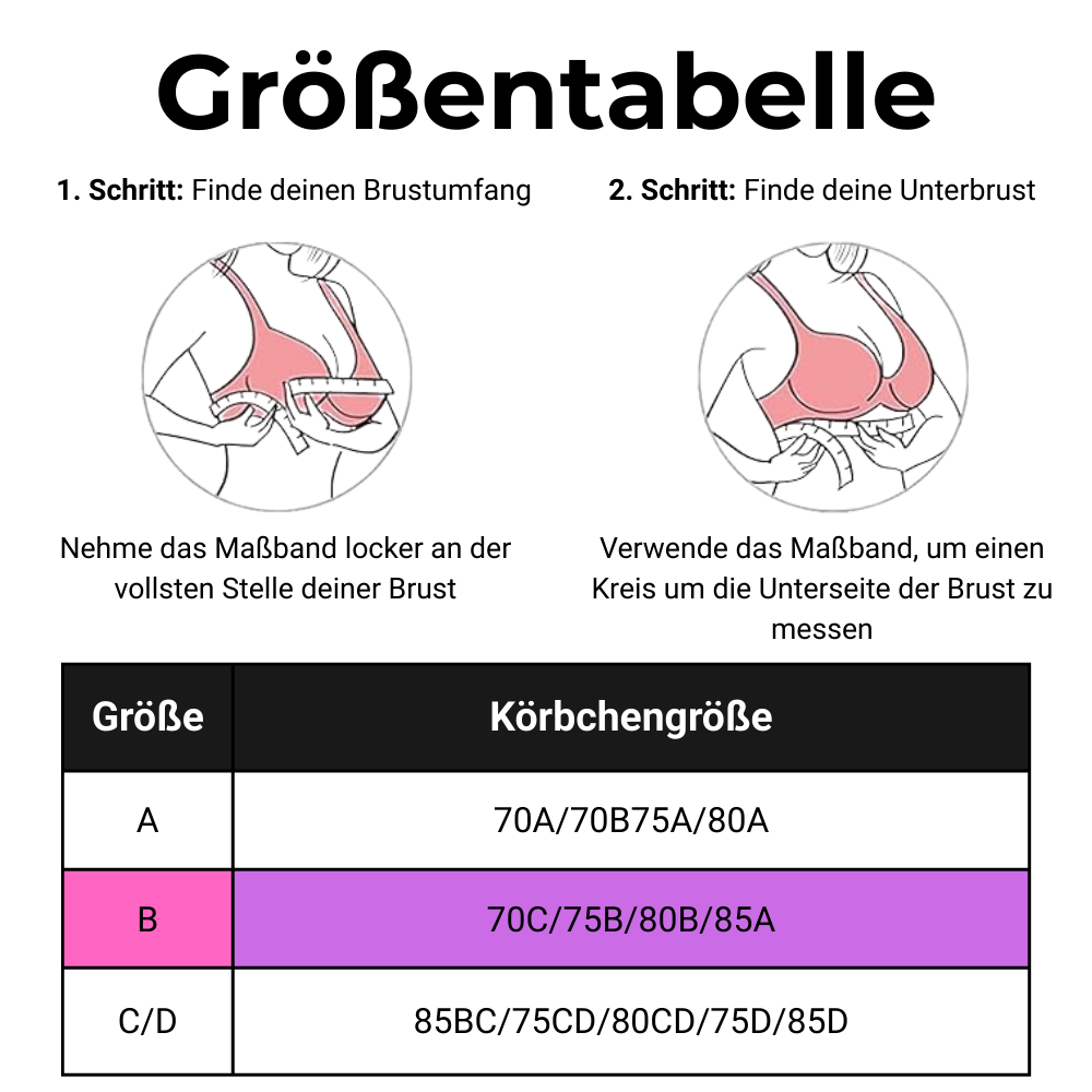 Unsichtbarer Silikon-BH | Pushup, Trägerlos & Selbsthaftend