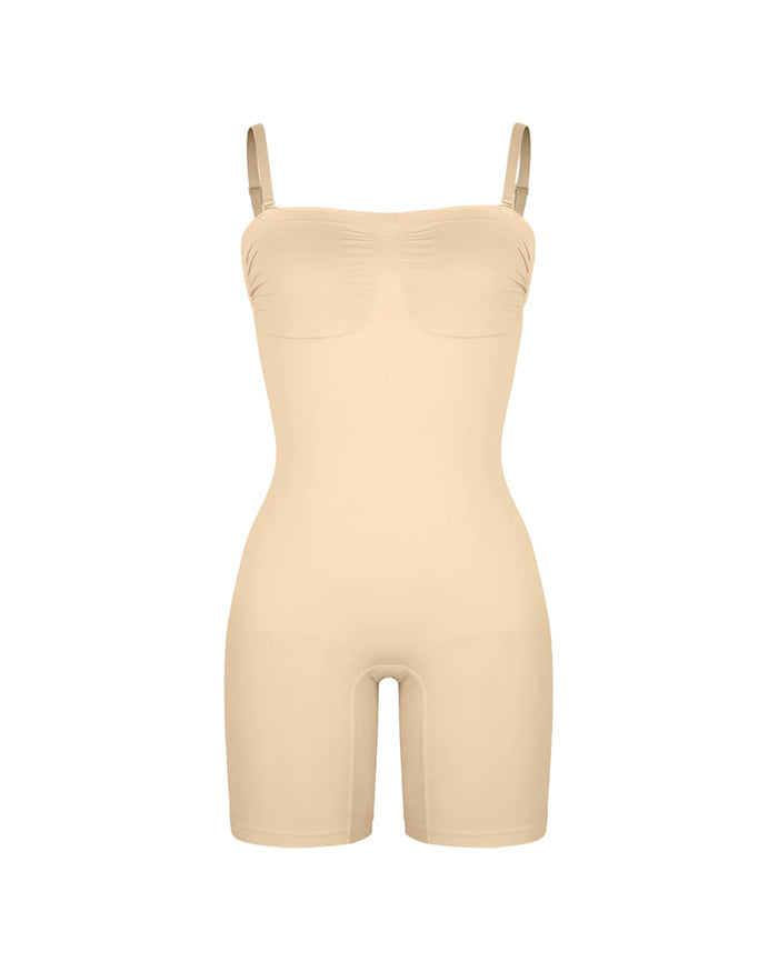 Nahtloser Shapewear Jumpsuit mit abnehmbaren Trägern & Bruststütze
